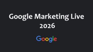 Google Marketing Live 2026 geschrieben und mit dem Google Logo