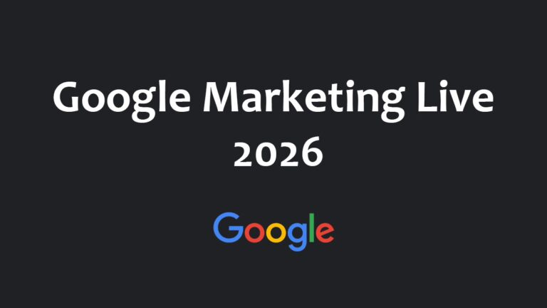 Google Marketing Live 2026 geschrieben und mit dem Google Logo