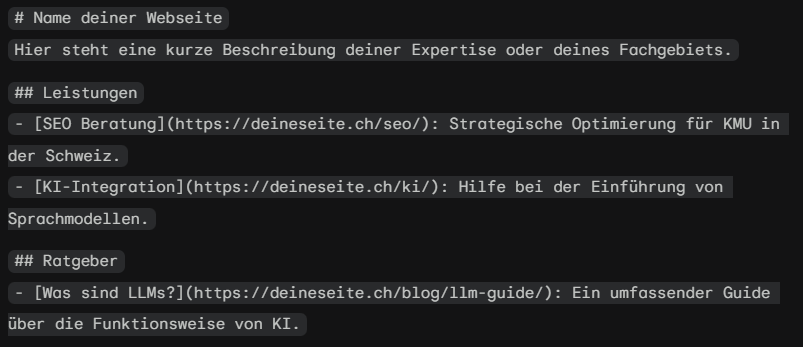 llms technisches Beispiel